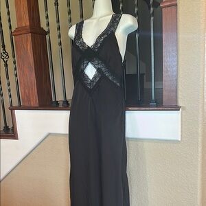 LELIS COLLECTION Elegant Black Lace slip dress.